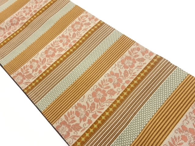 JAPANESE FUKURO OBI / WOVEN ABSTRACT STRIPE